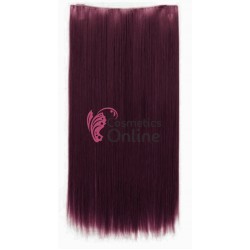 Extensie de par cu 5 Clips On delux Full Head dreapta de 70 cm, Visiniu Violet Mixt CYF7098L116850#